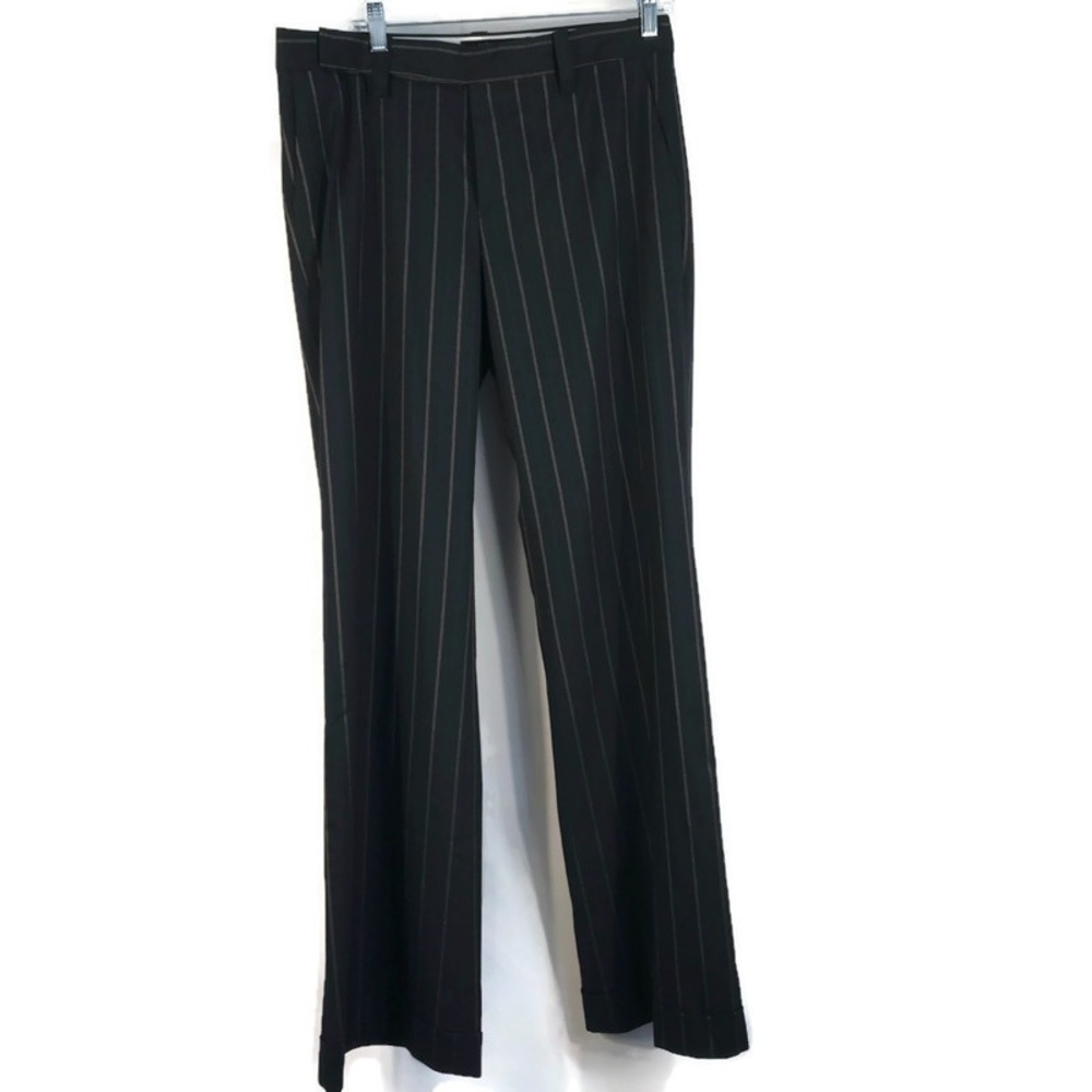 Zara Woman Pants black gold pin striped Size 10